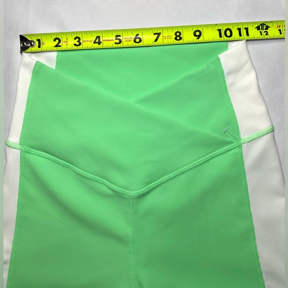 Activewear Shorts Rib Cross Waist Neon Apple Bike Yoga Shorts Gym - Picture 5 of 10